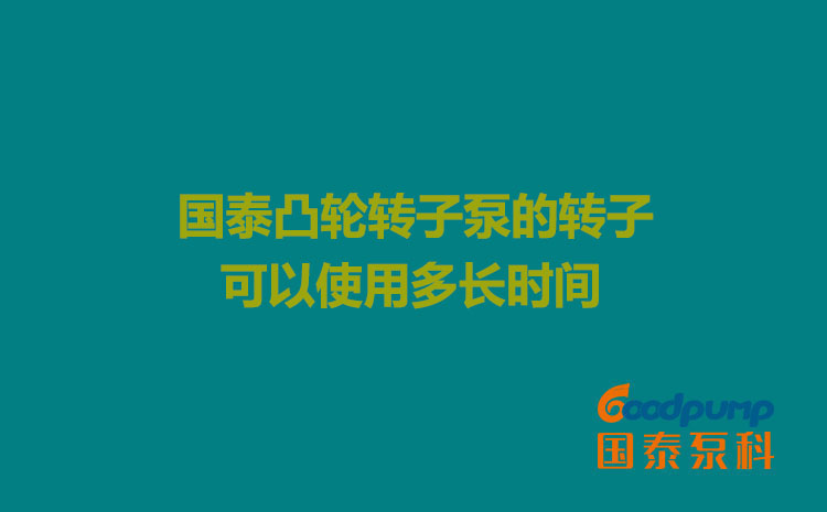 國泰凸輪轉子泵的轉子可以使用多長時間